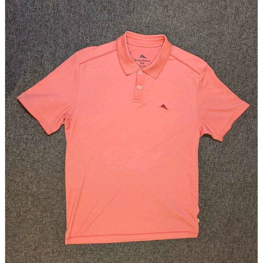 Tommy Bahama Shirt Mens Large Medium Short Sleeve Collar Polo Beach Golf Casual